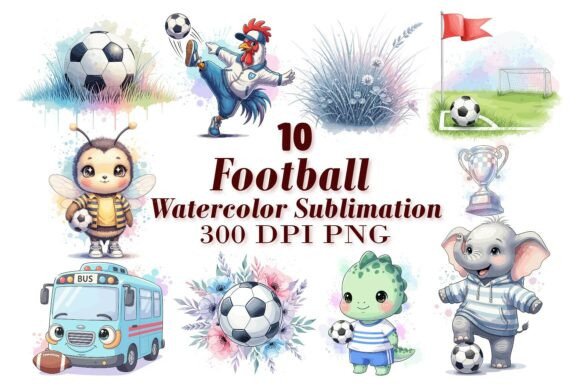 Animal Football Watercolor Sublimation: Creative Design Ideas