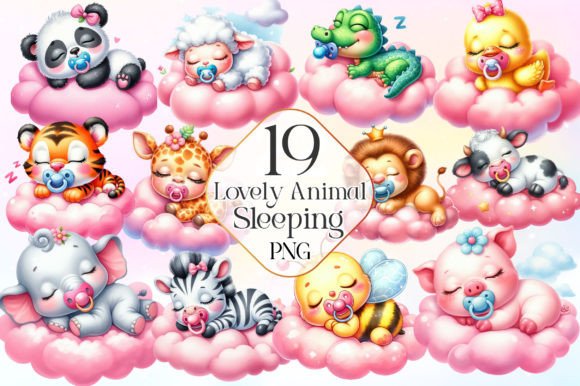 Charming Baby Animal Sleeping Clipart: A Design Asset Guide