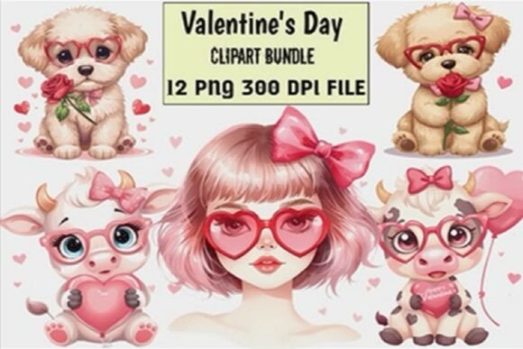 Charming Valentine's Day Kawaii Clipart: A Bundle for Sweet Designs