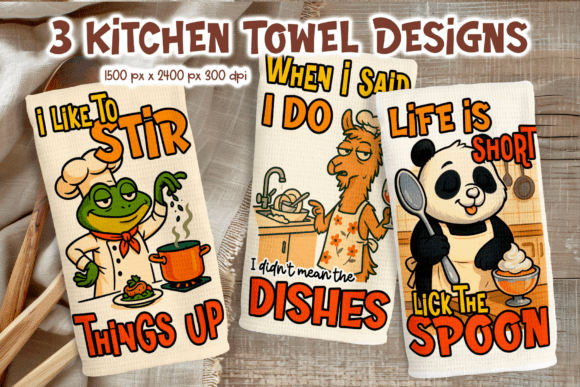 Funny Animal Kitchen Towels Sublimation: A Creative Bundle for Quirky Decor