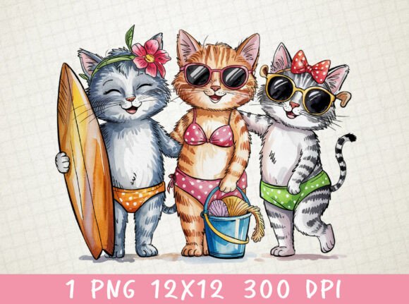 Inject Summer Fun: Using Funny Cat Summer PNG in Your Projects