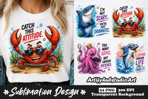 Unleash Whimsy: The Power of Funny Sea Animal Sublimation Designs