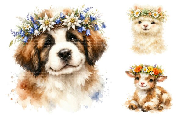 Watercolor Animal Flower Crown Clipart: A Designer's Guide