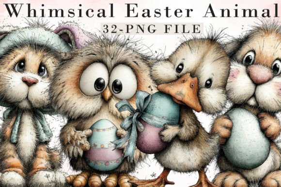 Whimsical Easter Animal Clipart: A Designer's Spring Toolkit