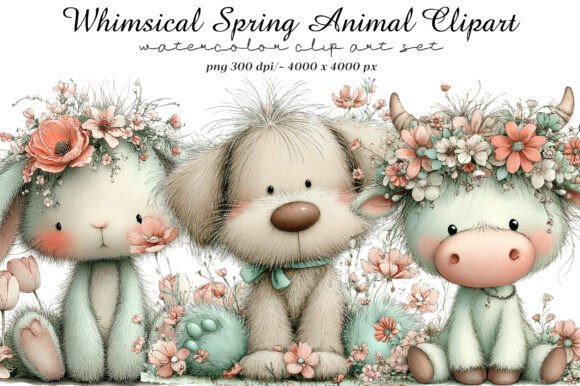Whimsical Spring Animal Clipart: Fresh Design Ideas